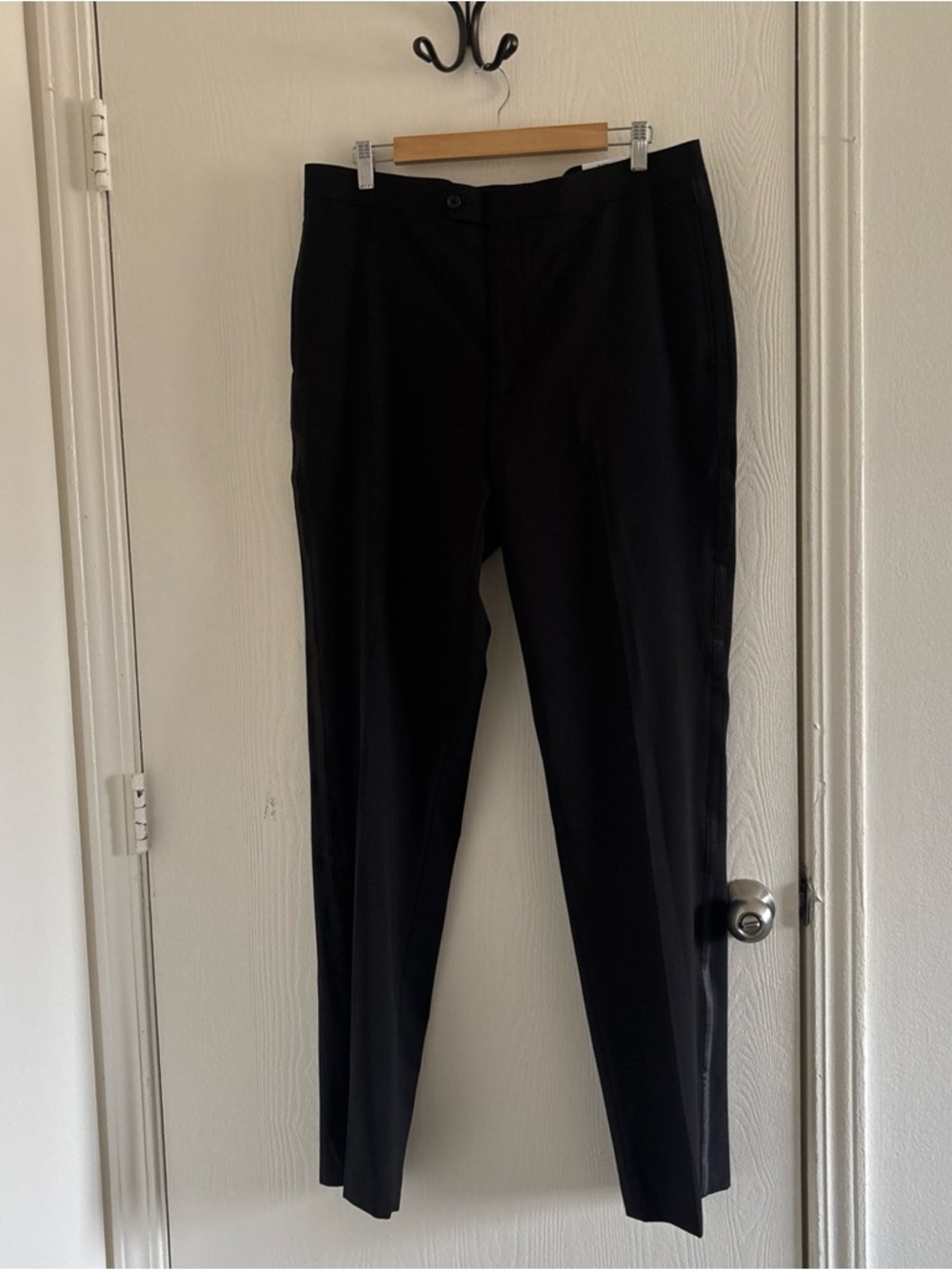 Calvin Klein NWT Men’s Black Wool Dress Pants 36x34 Stretch Slim Classic